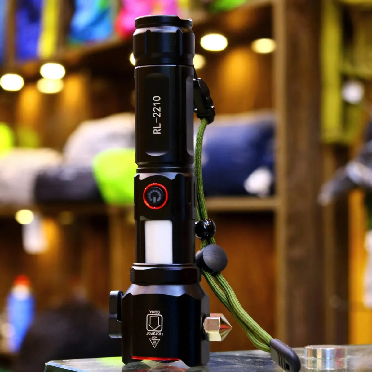 Super 8800mah Powerful 2-in-1 Emergency Flashlight & Charging Bank Waterproof LED Powerful Torch High Power Long Distance 1 km(1000 Meter Long Range) High Battery Back up Water Resistance Rechargeable
