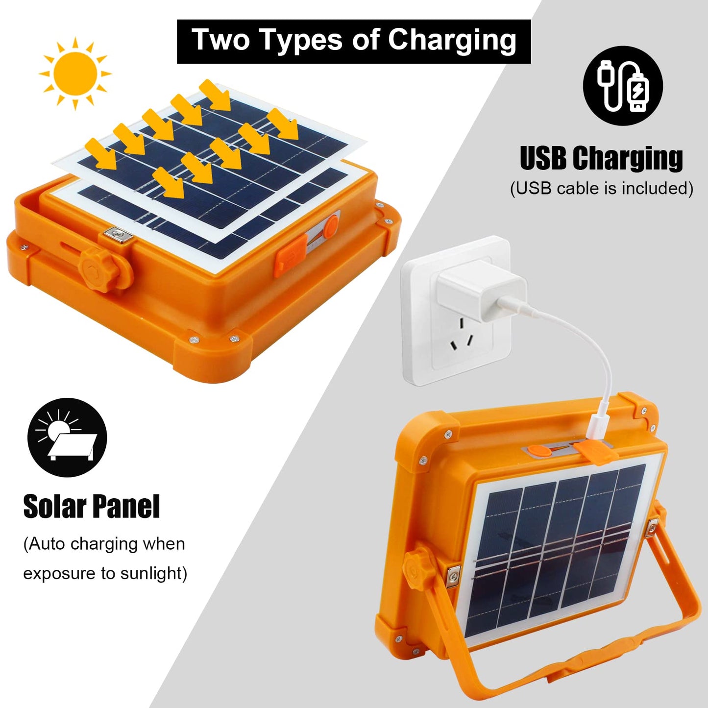 15000 MAH SOLOR POWER BANK WITH 200WATT LED Solar Work Light with 4 Modes, Waterproof Portable Solar Power Outdoor Working Light