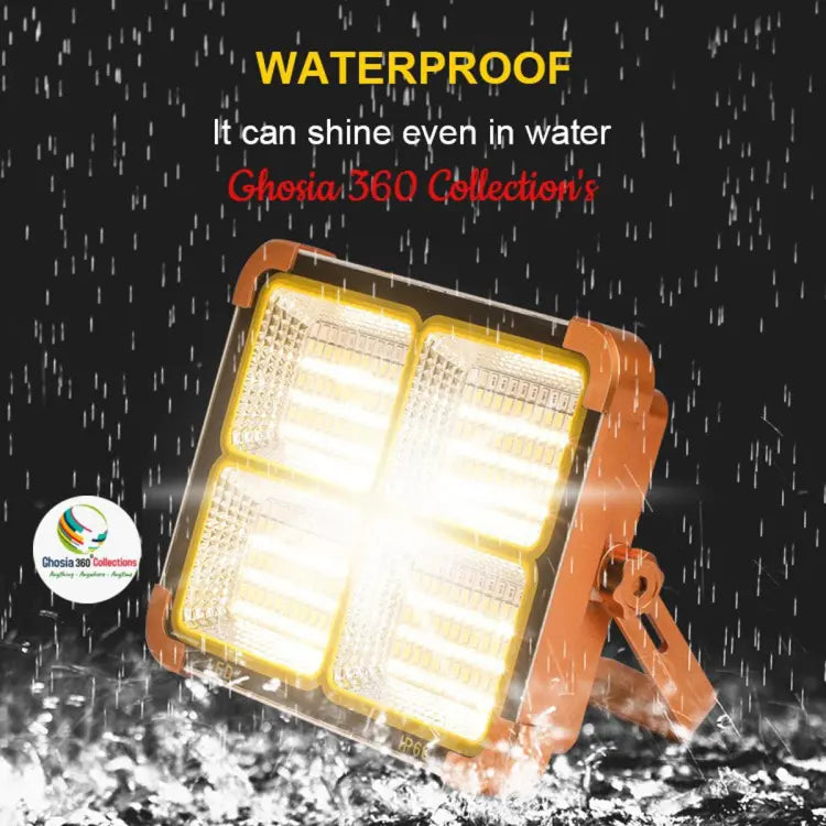 15000 MAH SOLOR POWER BANK WITH 200WATT LED Solar Work Light with 4 Modes, Waterproof Portable Solar Power Outdoor Working Light