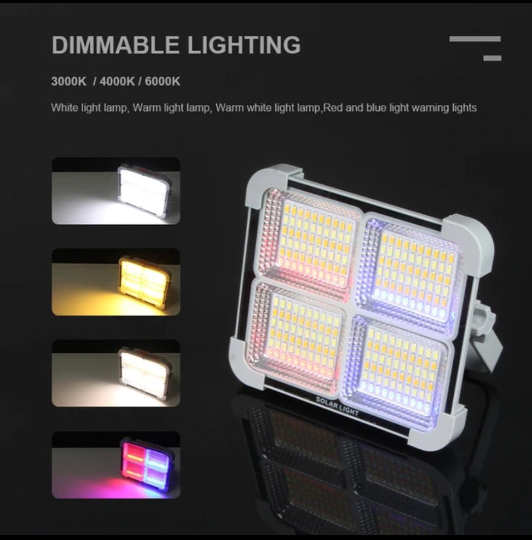 15000 MAH SOLOR POWER BANK WITH 200WATT LED Solar Work Light with 4 Modes, Waterproof Portable Solar Power Outdoor Working Light
