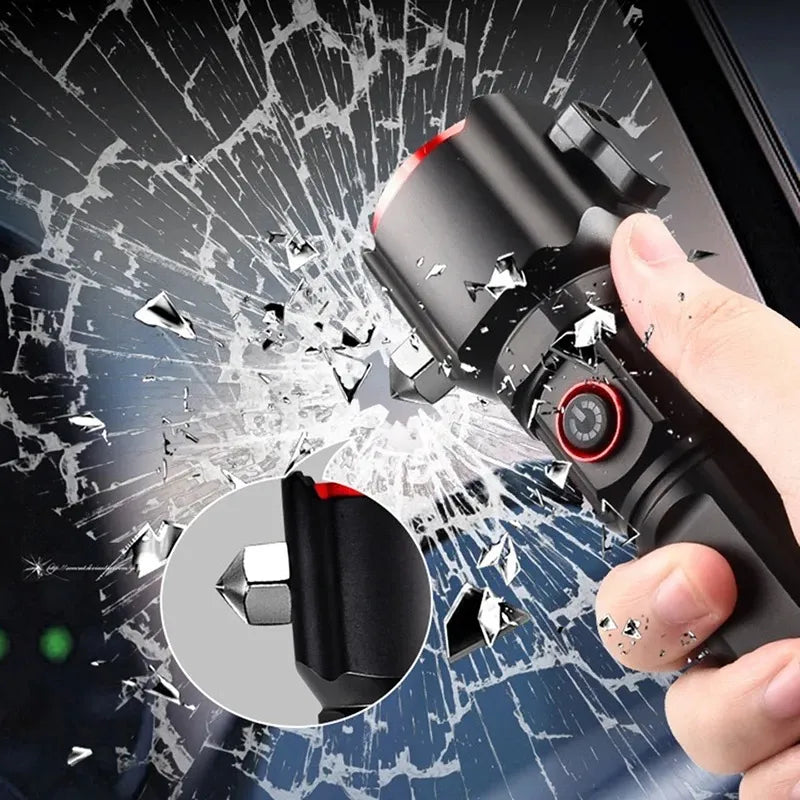 Super 8800mah Powerful 2-in-1 Emergency Flashlight & Charging Bank Waterproof LED Powerful Torch High Power Long Distance 1 km(1000 Meter Long Range) High Battery Back up Water Resistance Rechargeable